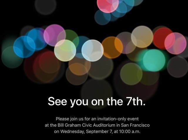蘋果發(fā)出邀請函 iPhone 7將于9月7日發(fā)布